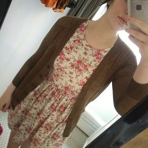 Sheer gold Ann Taylor Loft cardigan